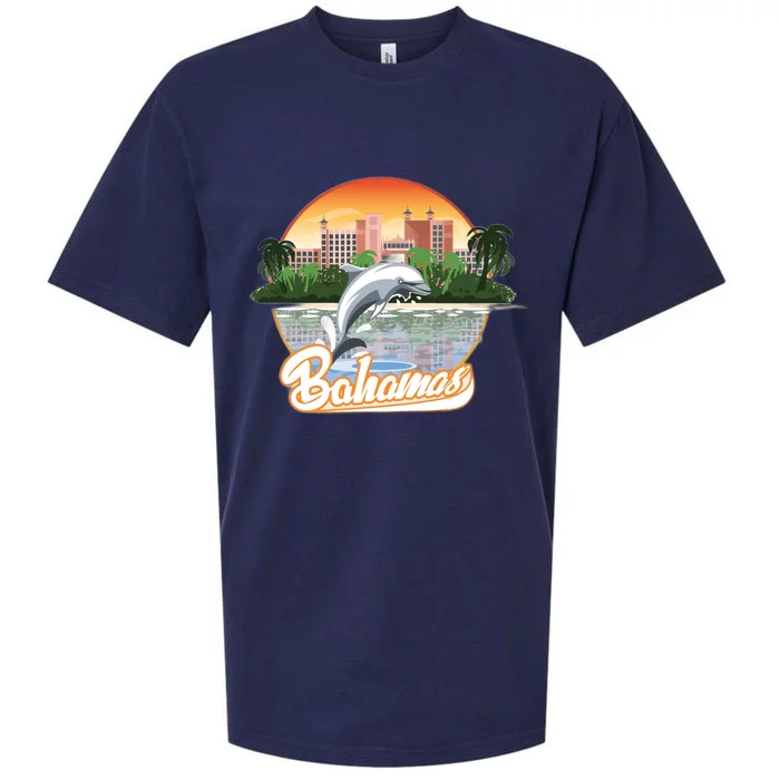 Bahamas With A Playing Dolphin And Hotels Sueded Cloud Jersey T-Shirt