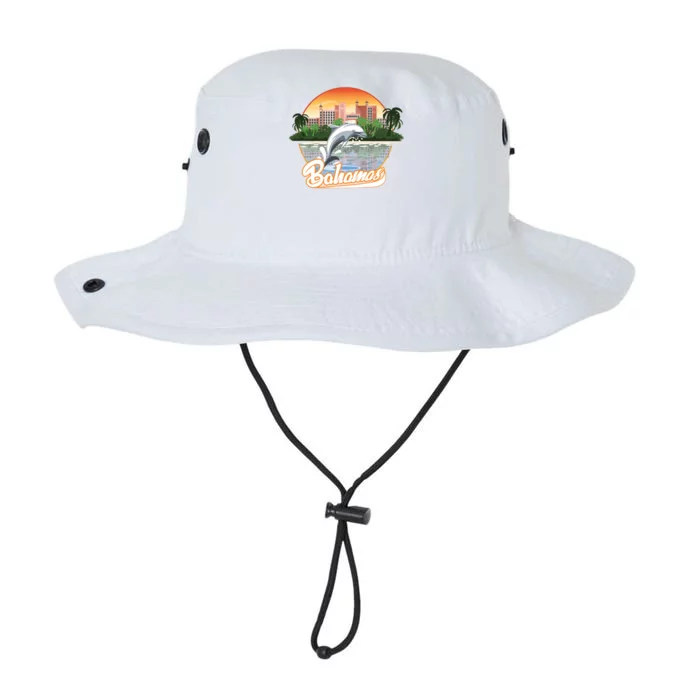 Bahamas With A Playing Dolphin And Hotels Legacy Cool Fit Booney Bucket Hat