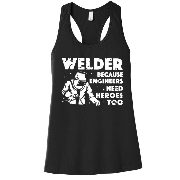 Best Welding Art Dad MIG/TIG Welder Lover Metal Workers Women's Racerback Tank