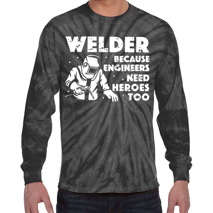 Best Welding Art Dad MIG/TIG Welder Lover Metal Workers Tie-Dye Long Sleeve Shirt