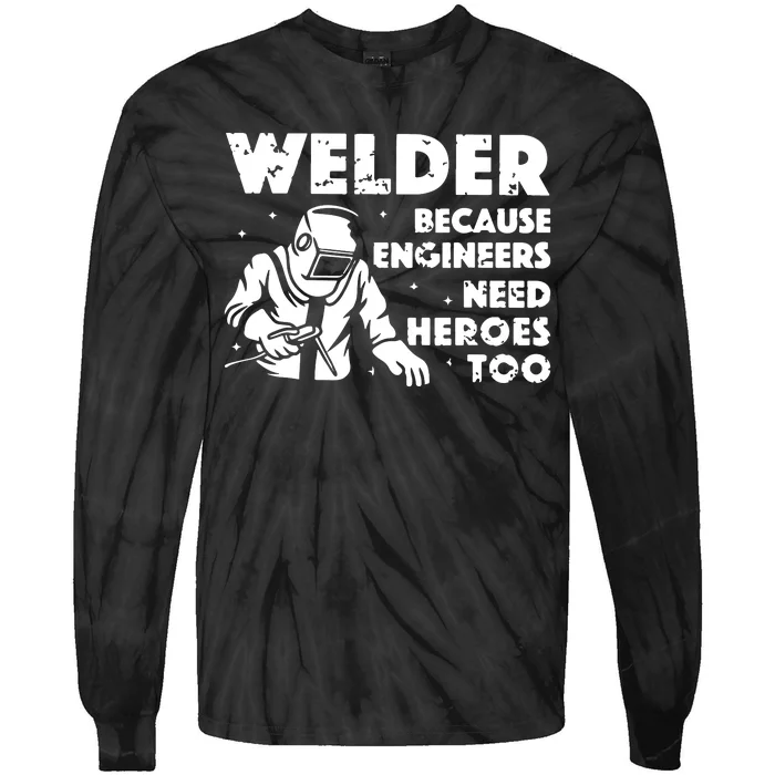 Best Welding Art Dad MIG/TIG Welder Lover Metal Workers Tie-Dye Long Sleeve Shirt