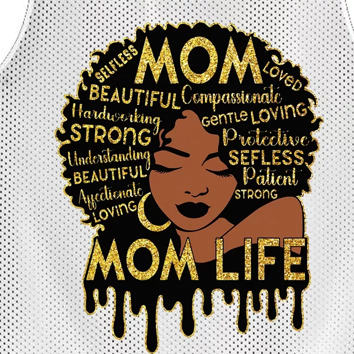 Black Women African American Black Mom Life Mesh Reversible Basketball Jersey Tank