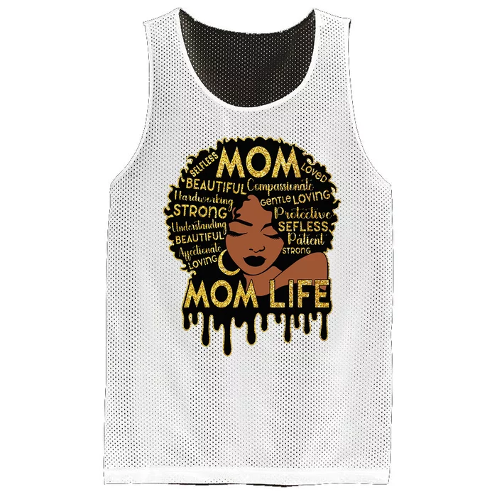 Black Women African American Black Mom Life Mesh Reversible Basketball Jersey Tank