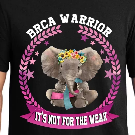 Brca Warrior Awareness Elephant Breast Cancer Gift Funny Gift Pajama Set