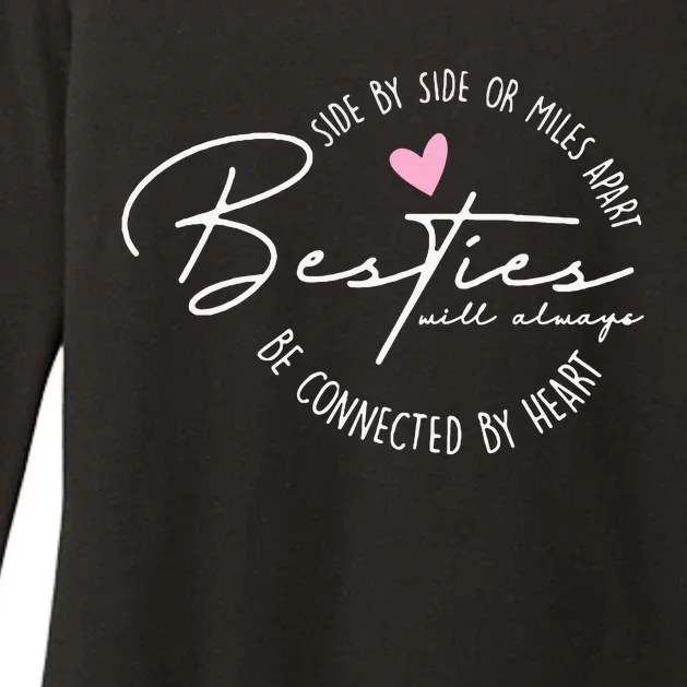 Besties Will Always Be Connected By Heart Bff Best Friends Womens CVC Long Sleeve Shirt