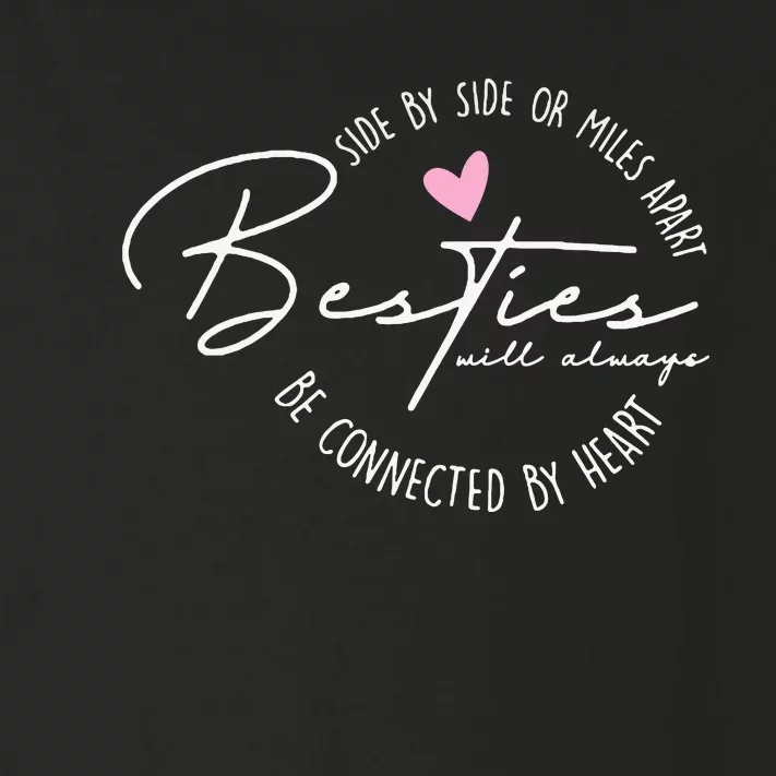 Besties Will Always Be Connected By Heart Bff Best Friends Toddler Long Sleeve Shirt