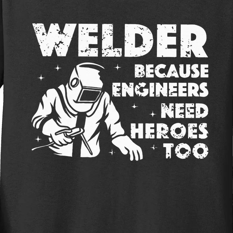 Best Welding Art Dad MIGTIG Welder Lover Metal Workers Kids Long Sleeve Shirt