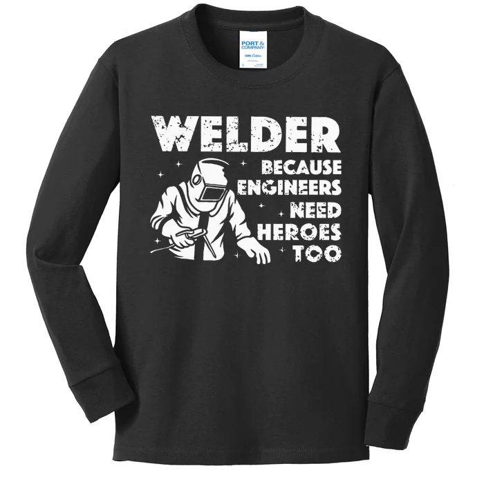 Best Welding Art Dad MIGTIG Welder Lover Metal Workers Kids Long Sleeve Shirt