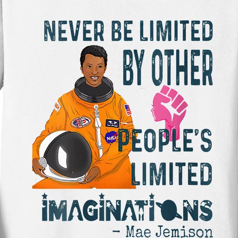 Black Woman Astronaut Jemison Kids Long Sleeve Shirt