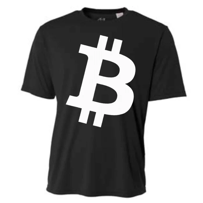 Big White Btc Bitcoin Logo Cryptocurrency Graphic Designs Cooling Performance Crew T-Shirt