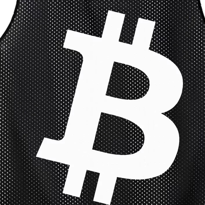 Big White Btc Bitcoin Logo Cryptocurrency Graphic Designs Mesh Reversible Basketball Jersey Tank