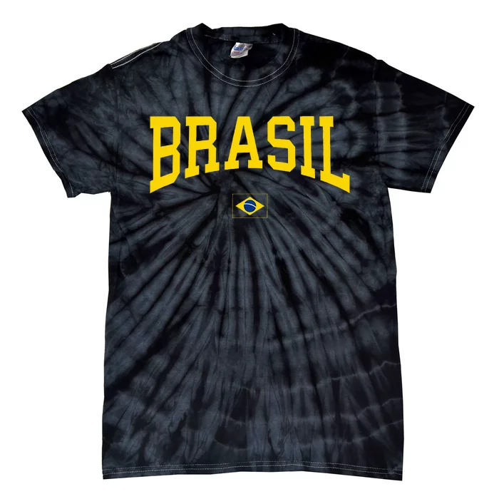 Brazil Women Brasil Brazilian Flag Green Tie-Dye T-Shirt