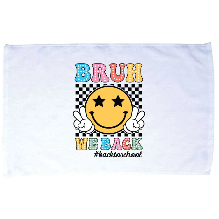 Bruh We Back Teachers Retro Back To School Boy Girl Microfiber Hand Towel