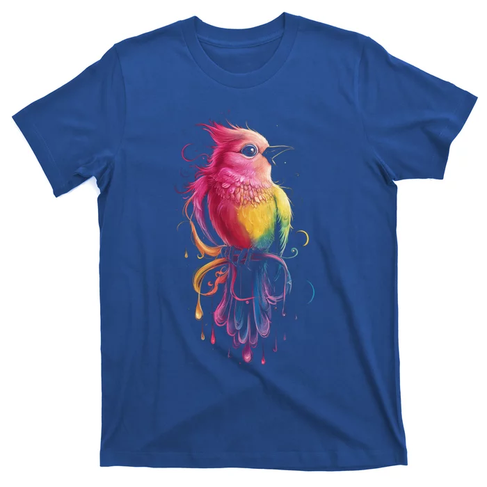 Bird Watching Birder Colorful Bird Art Birdwatching Gift Cute Gift T-Shirt