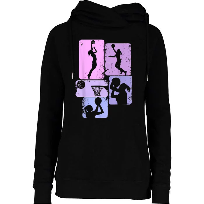 Basketball Women Womens Funnel Neck Pullover Hood