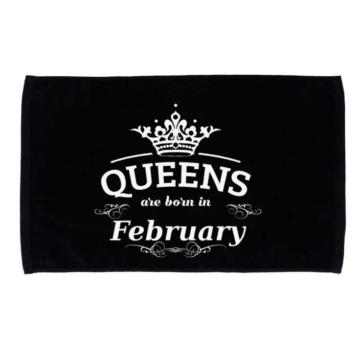 Birthday Wo Born In February Microfiber Hand Towel