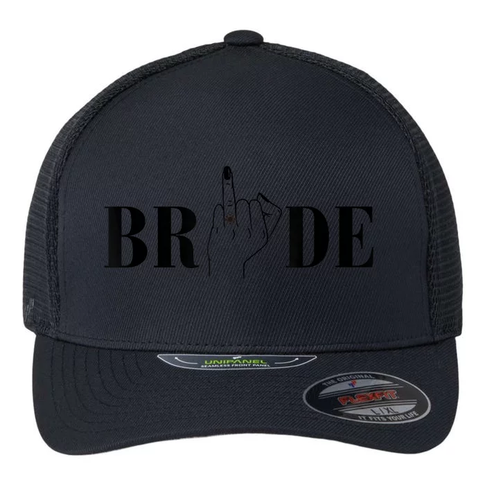 Bride Wedding Bridesmaid Squad Bachelorette Party Matching Flexfit Unipanel Trucker Cap