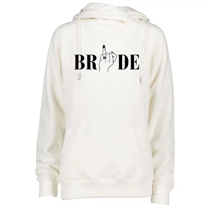 Bride Wedding Bridesmaid Squad Bachelorette Party Matching Womens Funnel Neck Pullover Hood