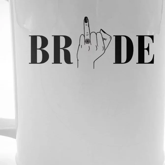 Bride Wedding Bridesmaid Squad Bachelorette Party Matching Front & Back Beer Stein