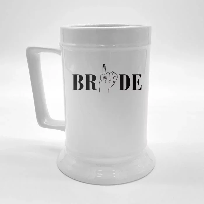 Bride Wedding Bridesmaid Squad Bachelorette Party Matching Front & Back Beer Stein