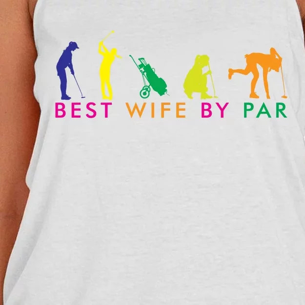 Best Wife By Par Women's Knotted Racerback Tank