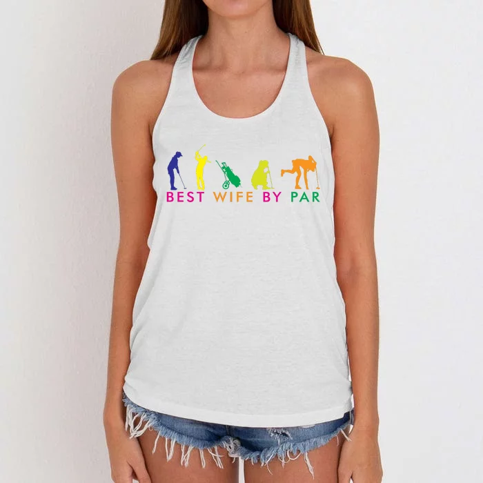 Best Wife By Par Women's Knotted Racerback Tank