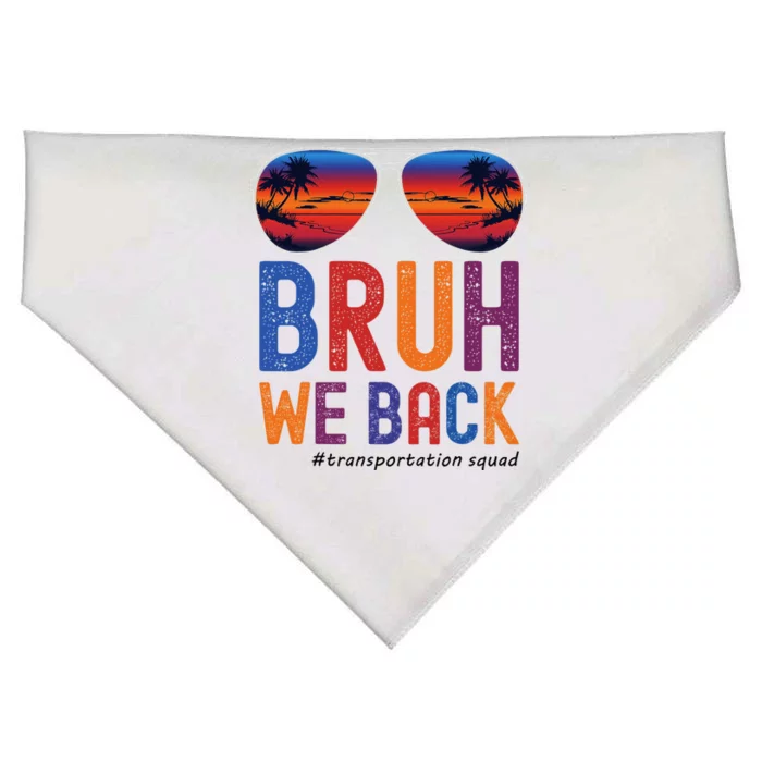 Bruh We Back Transportation Squad First Day Of School USA-Made Doggie Bandana