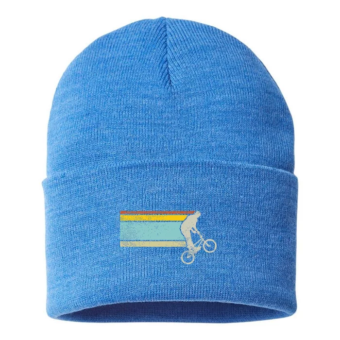 Bmx Wheelie Bike Trick Vintage Flatland Cycling Bicycle Gift Sustainable Knit Beanie