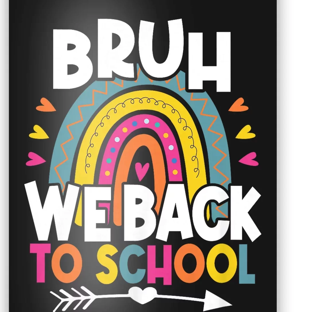 Bruh We Back Teachers Back To School Bruh We Back Rainbow Poster