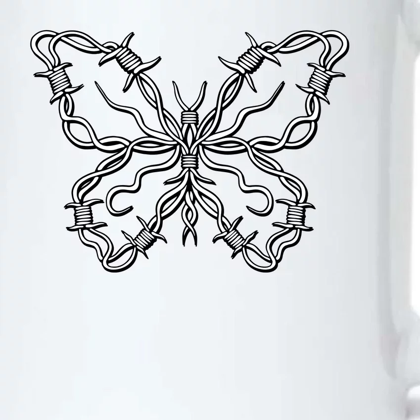 Barbed Wire Butterfly Black Color Changing Mug