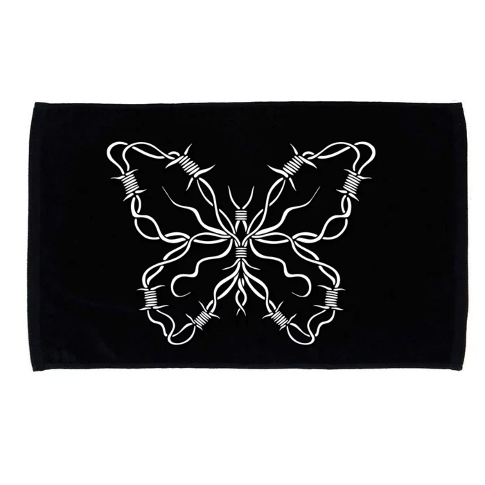 Barbed Wire Butterfly Microfiber Hand Towel