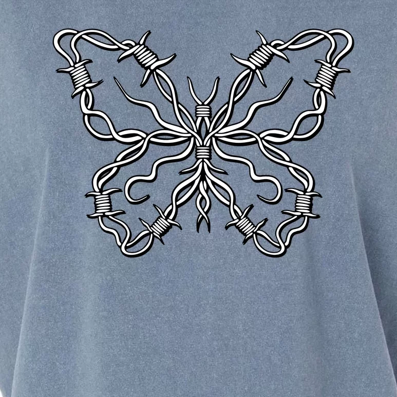 Barbed Wire Butterfly Garment-Dyed Women's Muscle Tee