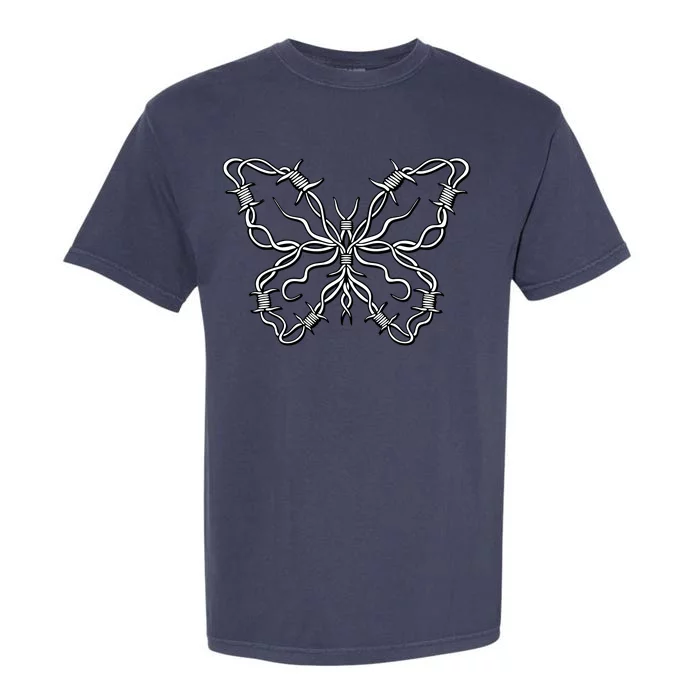 Barbed Wire Butterfly Garment-Dyed Heavyweight T-Shirt