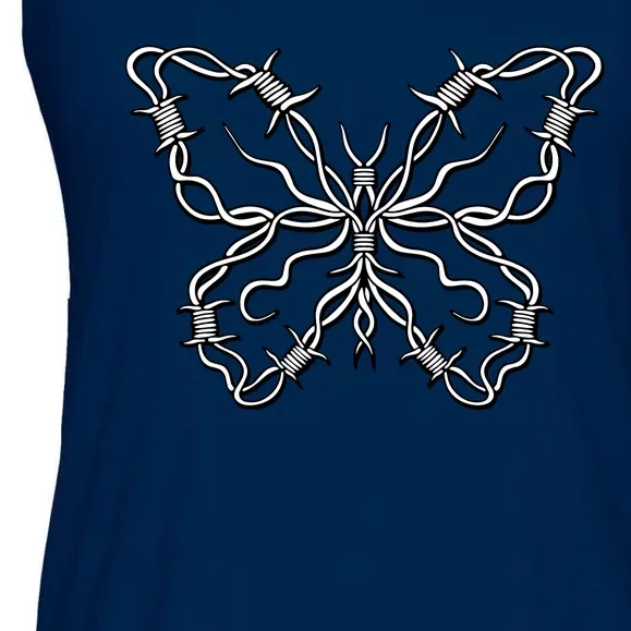 Barbed Wire Butterfly Ladies Essential Flowy Tank