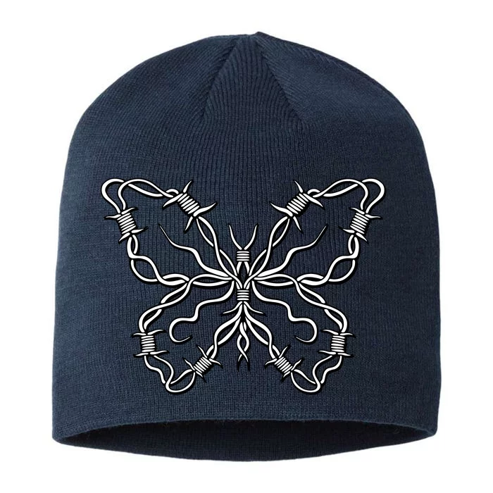 Barbed Wire Butterfly 8 1/2in Sustainable Knit Beanie