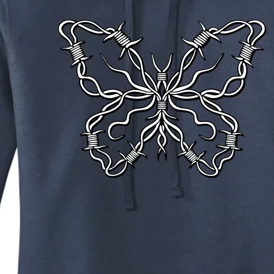 Barbed Wire Butterfly Women's Pullover Hoodie