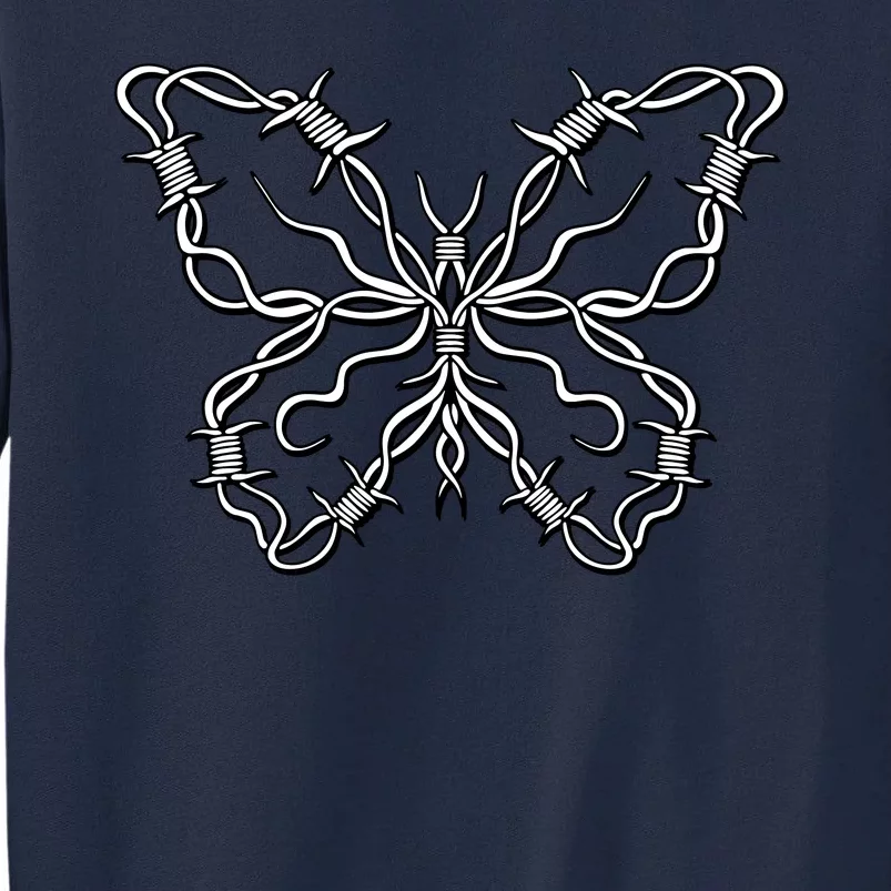 Barbed Wire Butterfly Tall Sweatshirt