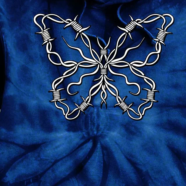 Barbed Wire Butterfly Tie Dye Hoodie