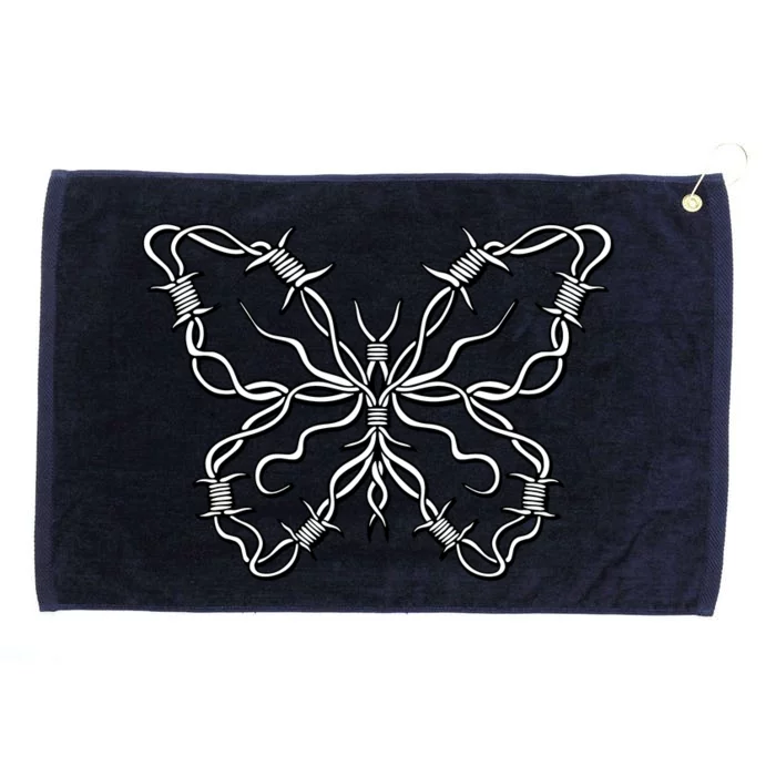 Barbed Wire Butterfly Grommeted Golf Towel