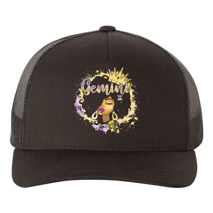 Black Women Birthday Melanin Girl Gemini Queen Yupoong Adult 5-Panel Trucker Hat