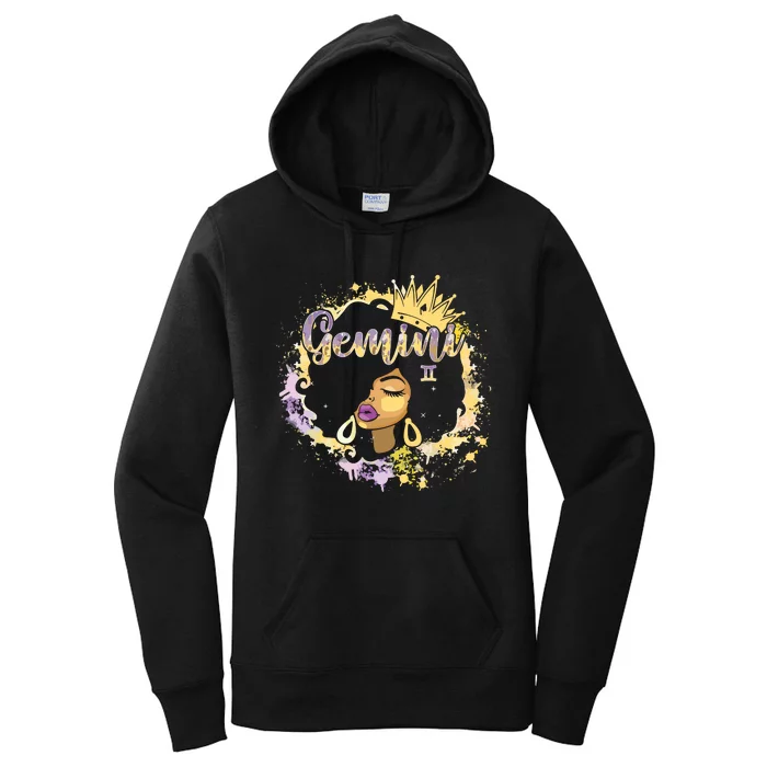 Black Women Birthday Melanin Girl Gemini Queen Women's Pullover Hoodie