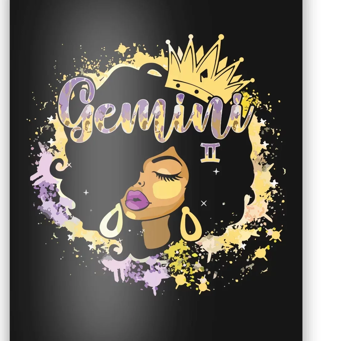 Black Women Birthday Melanin Girl Gemini Queen Poster