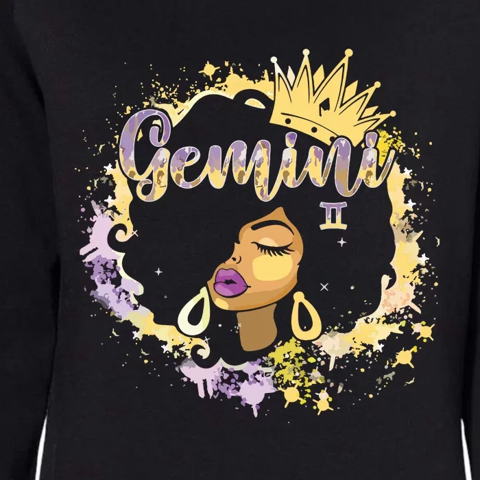 Black Women Birthday Melanin Girl Gemini Queen Womens California Wash Sweatshirt