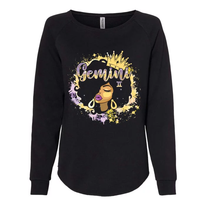 Black Women Birthday Melanin Girl Gemini Queen Womens California Wash Sweatshirt