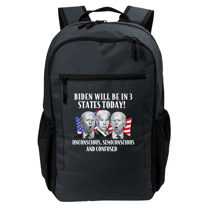 Biden Will Be In 3 States Today Funny Joe Biden Anti Biden Daily Commute Backpack