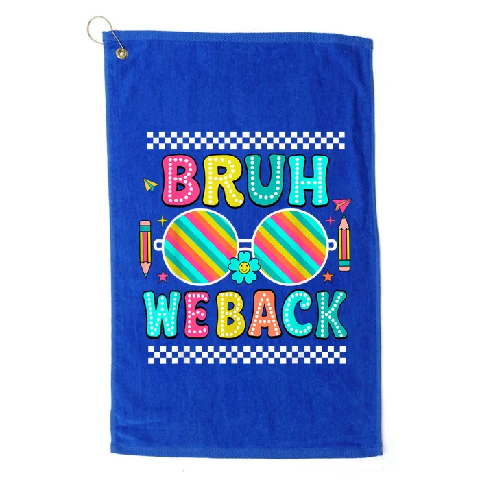 Bruh We Back To School Cute Color Bright Doodle Platinum Collection Golf Towel