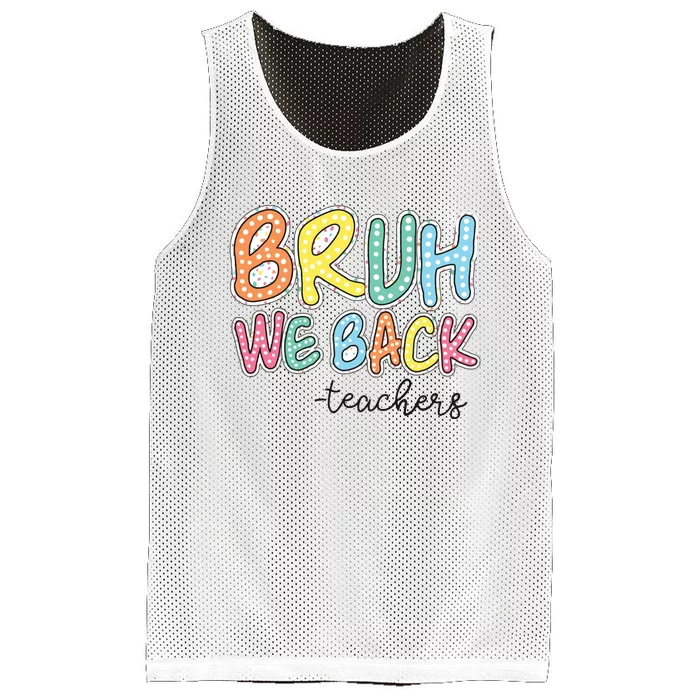 Bruh We Back Retro Back To School Mesh Reversible Basketball Jersey Tank