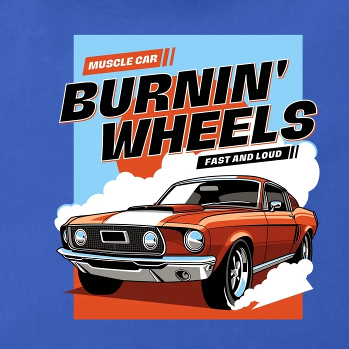 Burnin Wheels Zip Tote Bag