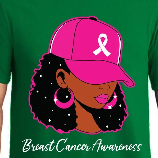 Black Women Breast Cancer Awareness Warrior Women Girl Pajama Set