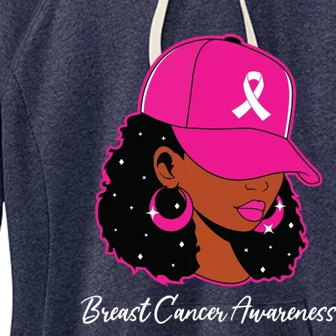 Black Women Breast Cancer Awareness Warrior Women Girl Women's Fleece Hoodie